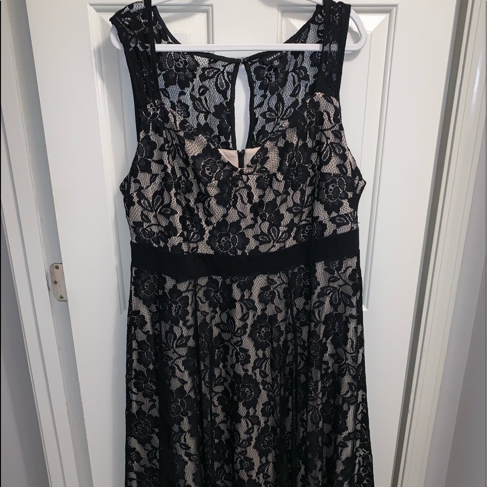 Black and Nude Lace Torrid Dress